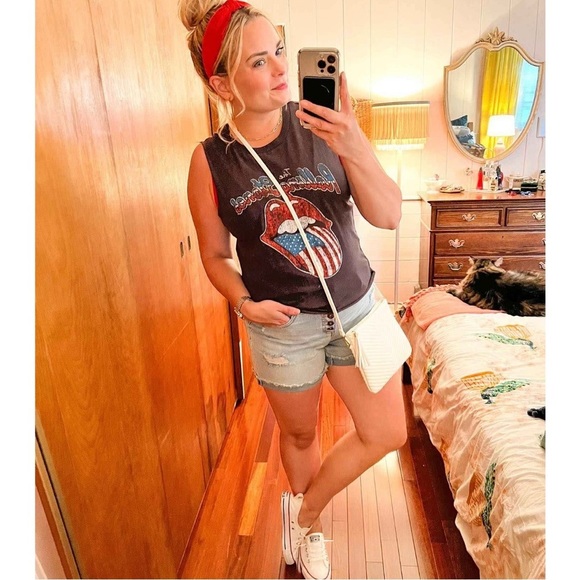 NWT The Rolling Stones American Flag
Logo Graphic Cropped Tank Top - Black XS - Picture 6 of 13